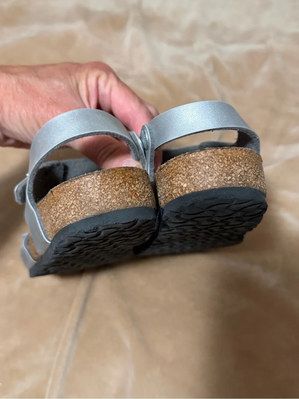 Birkenstocks Rio Kids Silver Buckle Sandals - Comfortable Girls 32/1 to 1.5